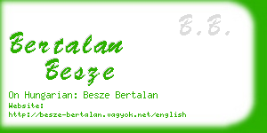 bertalan besze business card